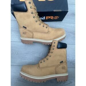 Timberland PRO Men's Direct Attach 8 Inch Soft Toe Waterproof boots wheat sz 12